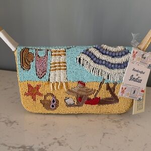 Viral Handcrafted Beaded Beach Scene Bag